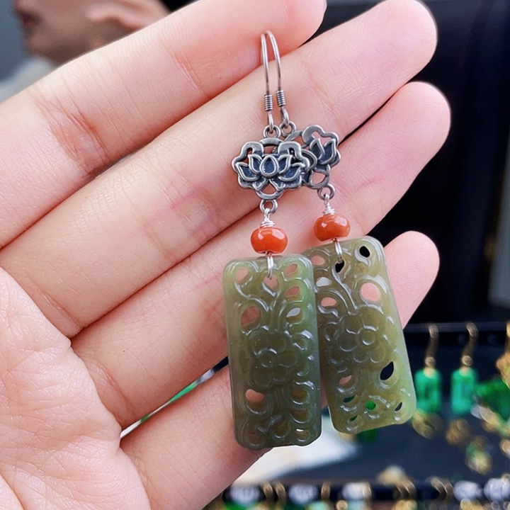 和田玉珠宝奇石银S925镶嵌