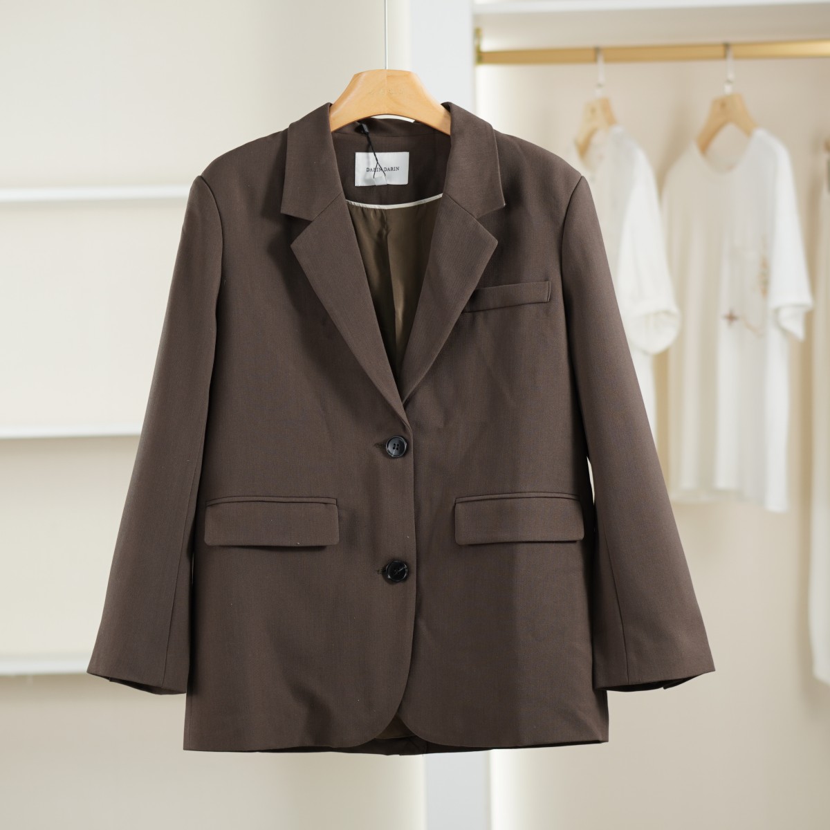 麦迪尚品【达】5121371 春秋时尚通勤气质宽松西服外套女装