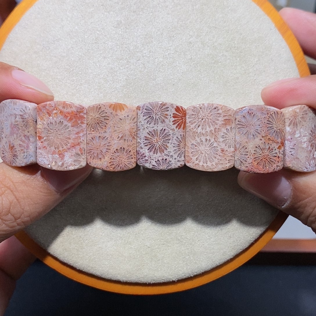 硅化珊瑚（珊瑚玉）手串未镶嵌29