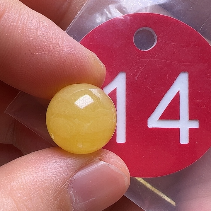 蜜蜡未镶嵌珠宝奇石12.8mm花粉