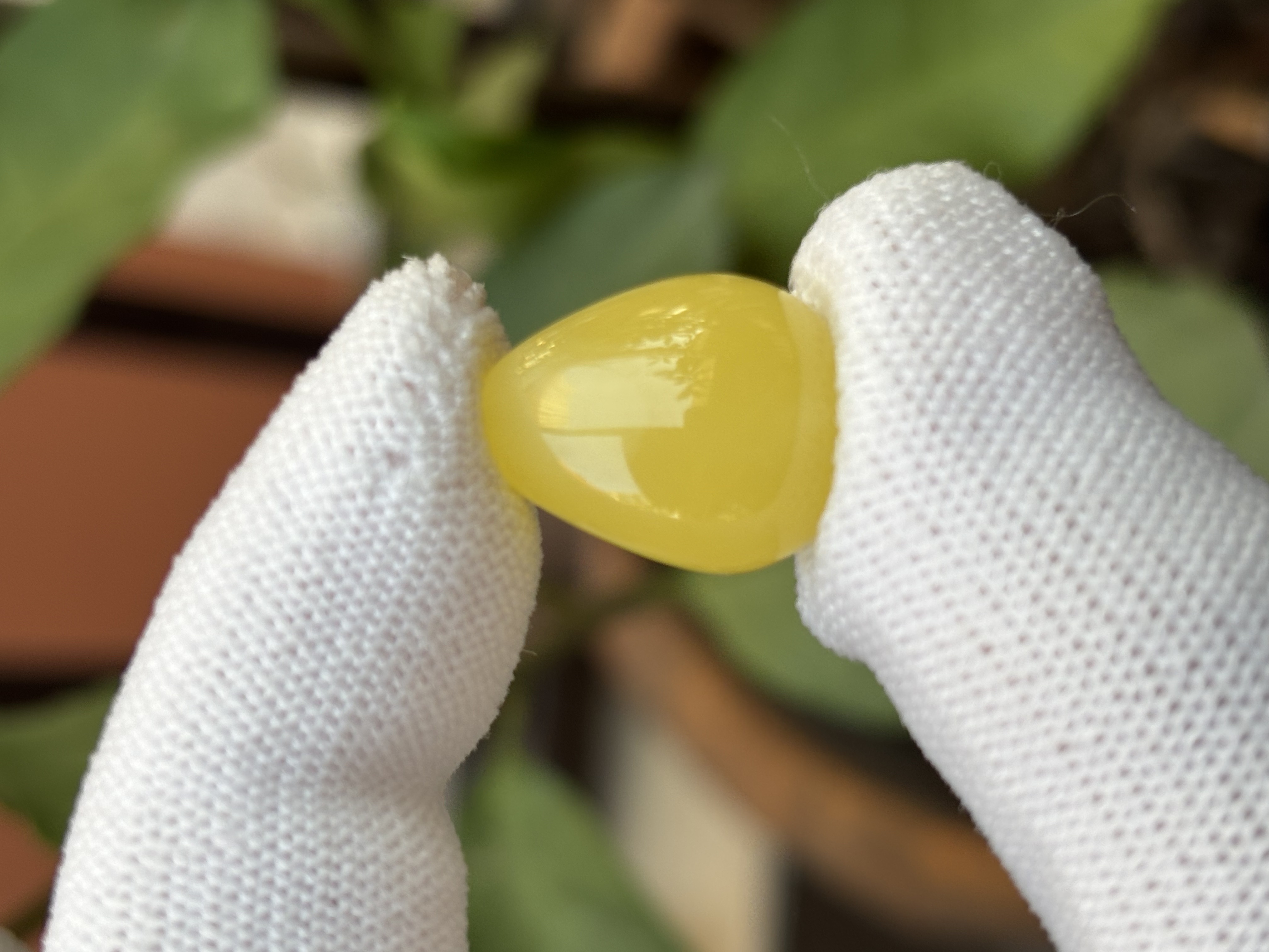 4142天然蜜蜡琥珀水滴14.8x18.8x9.4mm