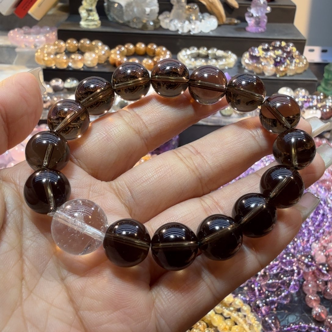 水晶手链未镶嵌茶晶