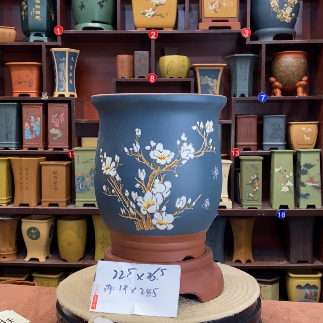 紫砂花盆紫砂作品