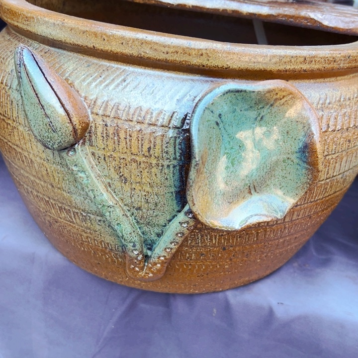 紫砂花盆高约18口约27无孔