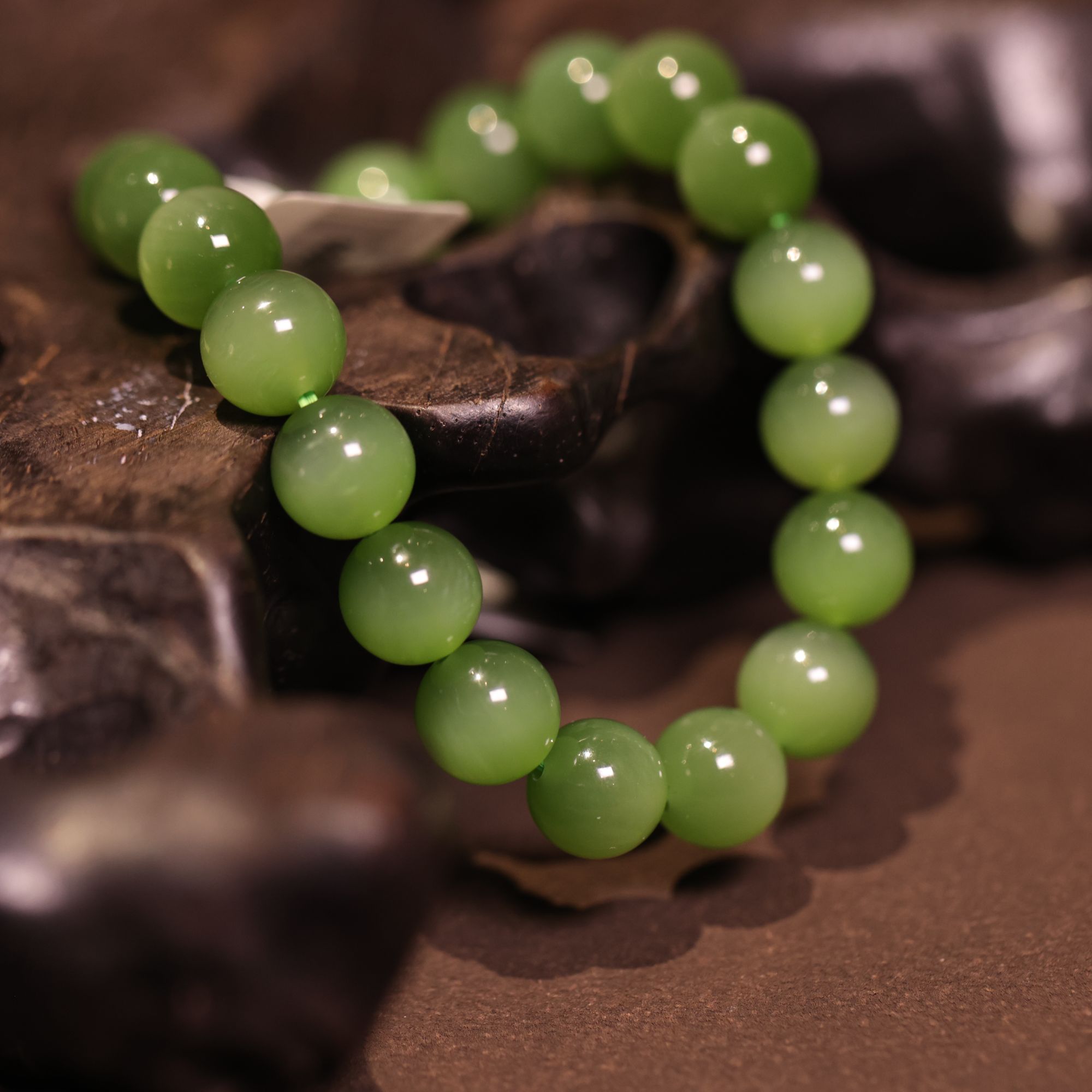 【新疆马爷珠宝】碧玉手串 卡9.3