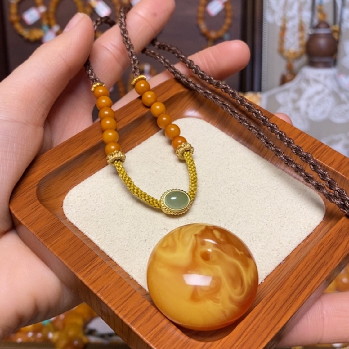 【闪购商品】蜜蜡颈饰未镶嵌项链定制