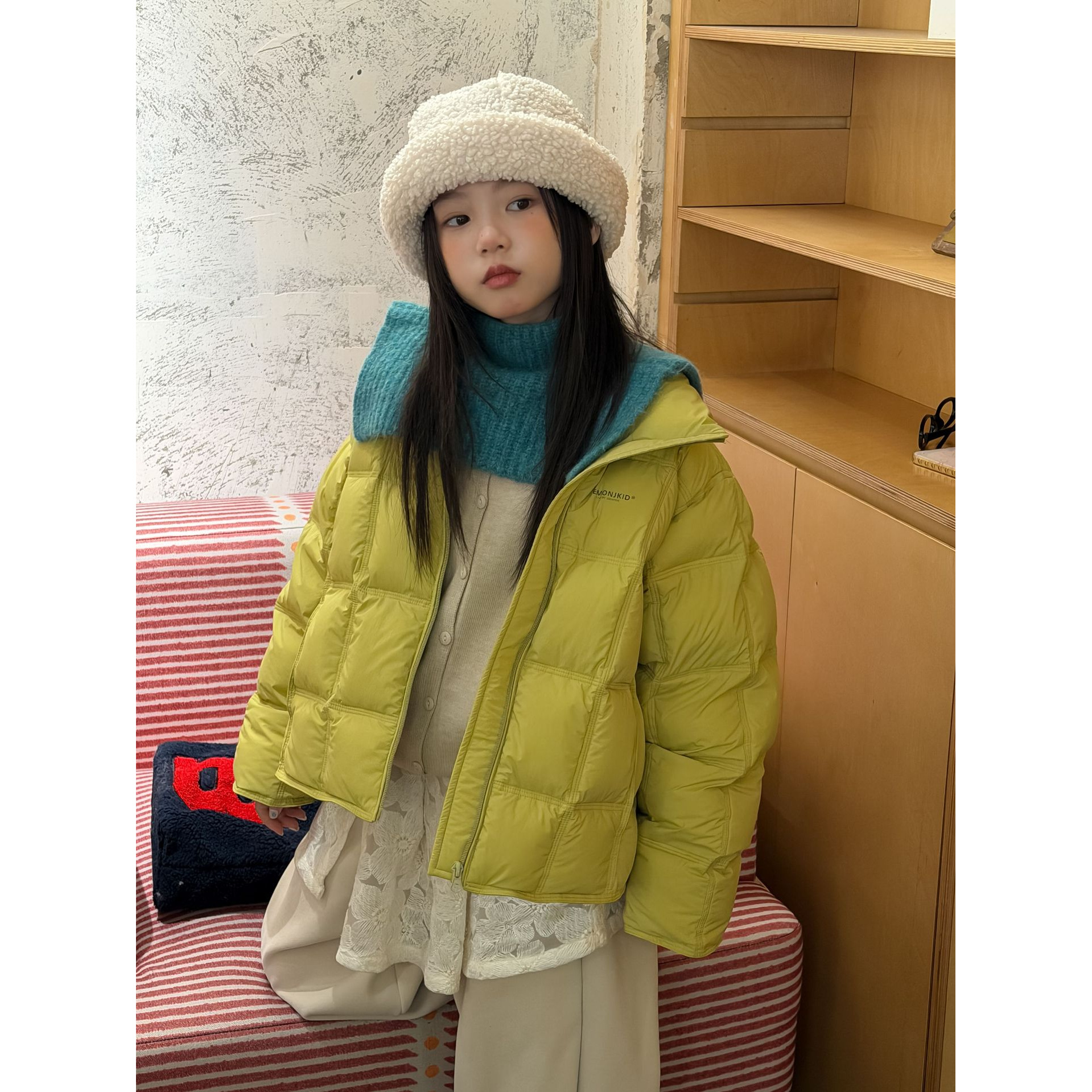 乐小悠童装女童羽绒服2025冬款加厚白鸭绒泡芙羽绒服儿童保暖潮童