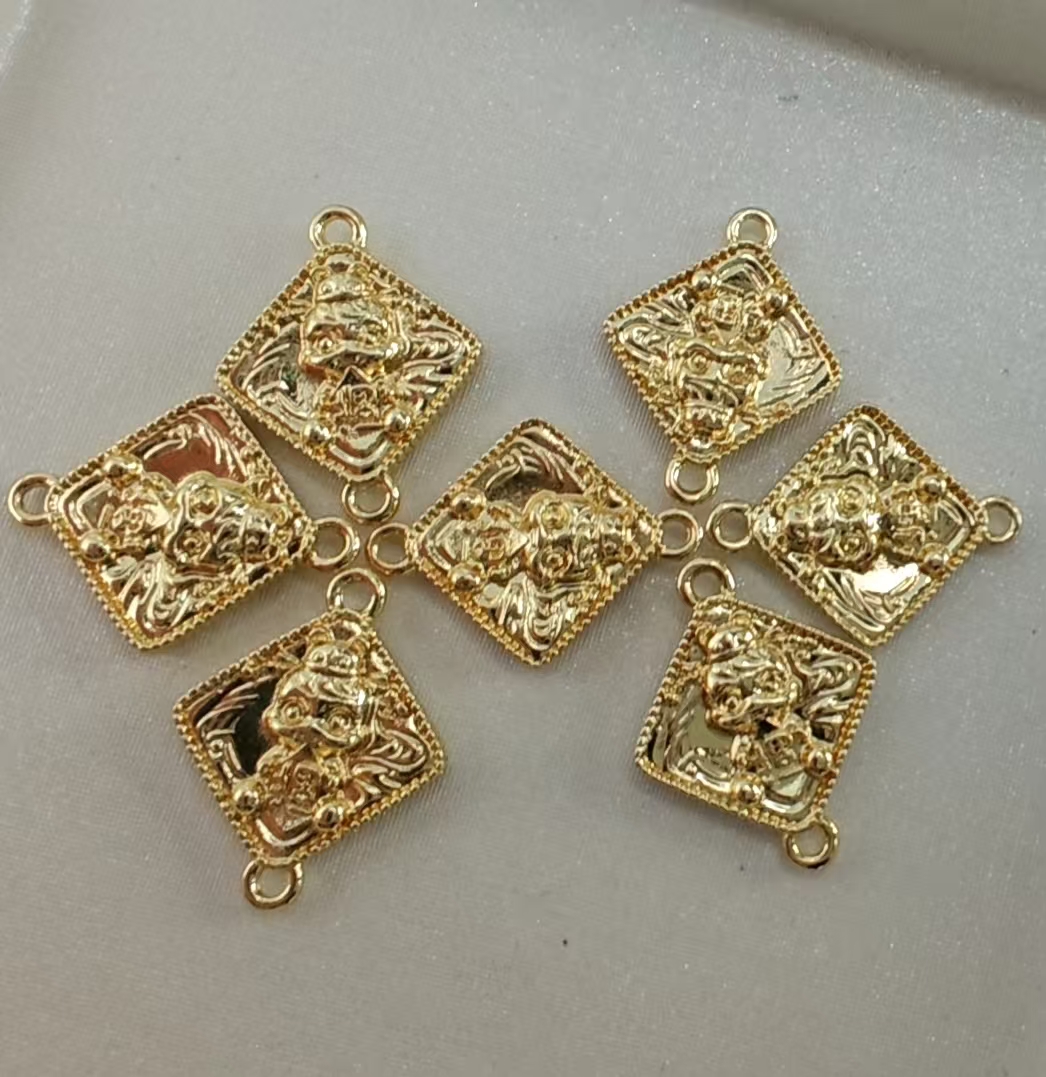 HD3194 双面财神小马吊坠