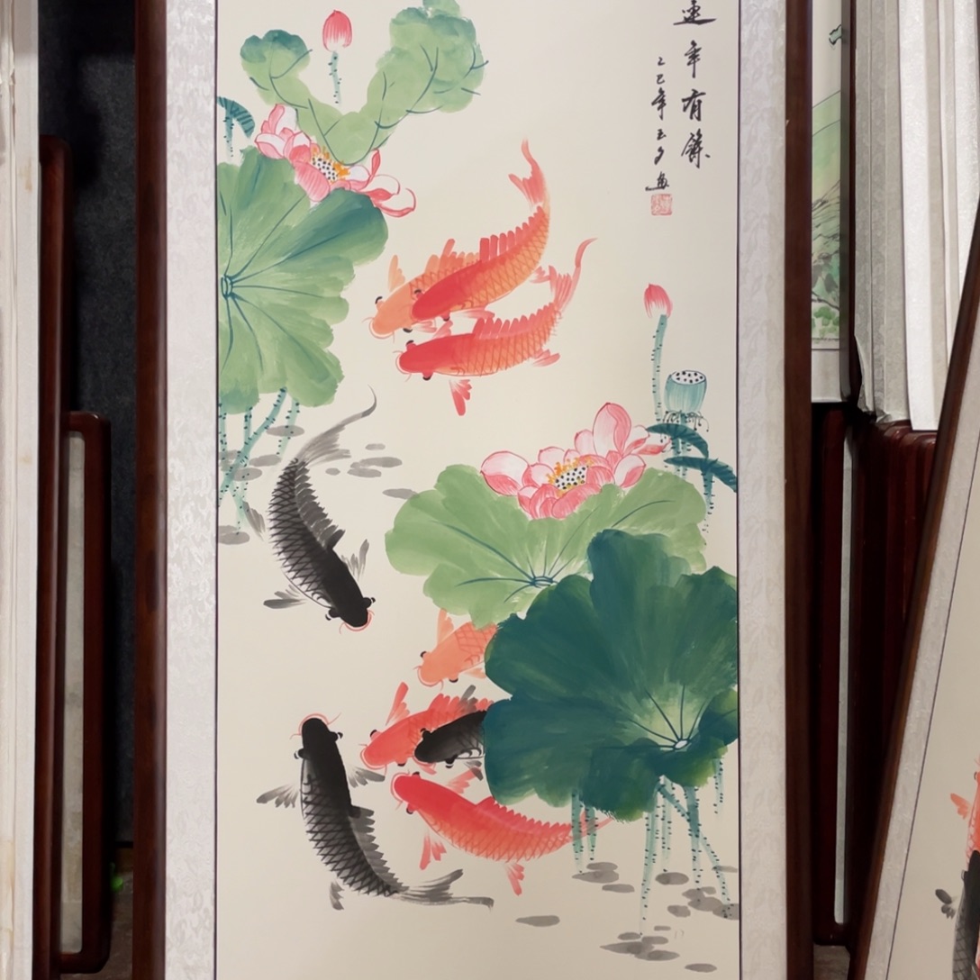 国画带框尺寸63*123厘米