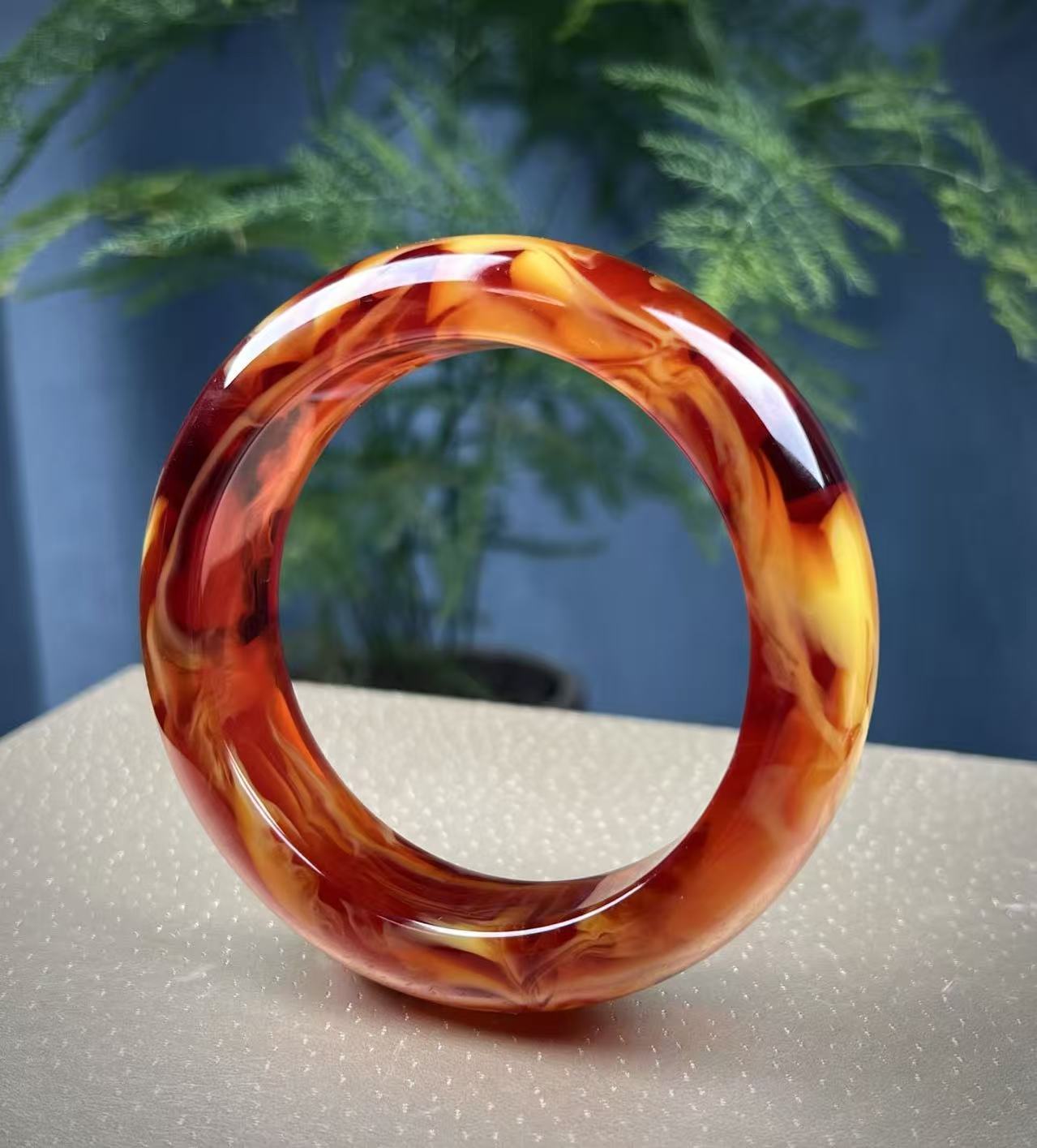  【质检发货】正品药王珀收藏集老料满花纹时尚精美手镯