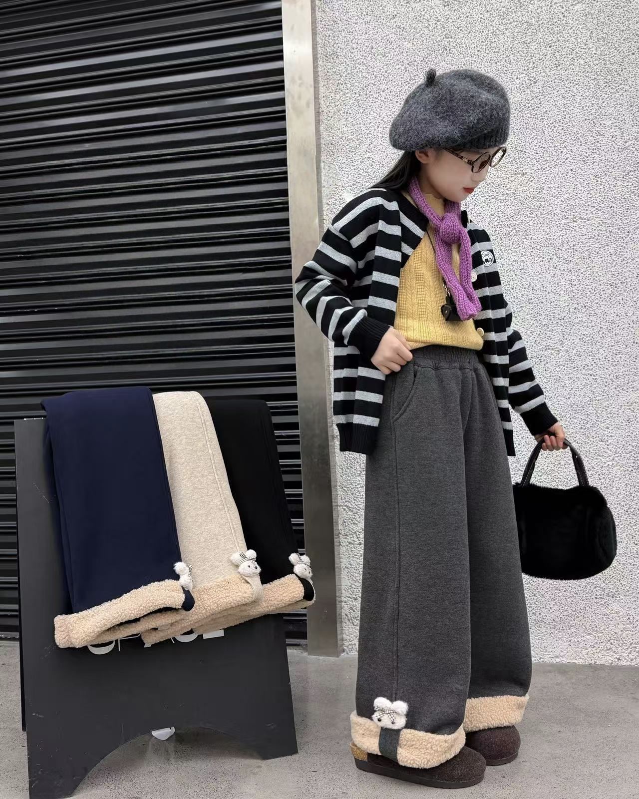 【超厚款】女童直筒裤秋冬韩版洋气儿童加绒裤子宝宝加厚保暖直筒裤