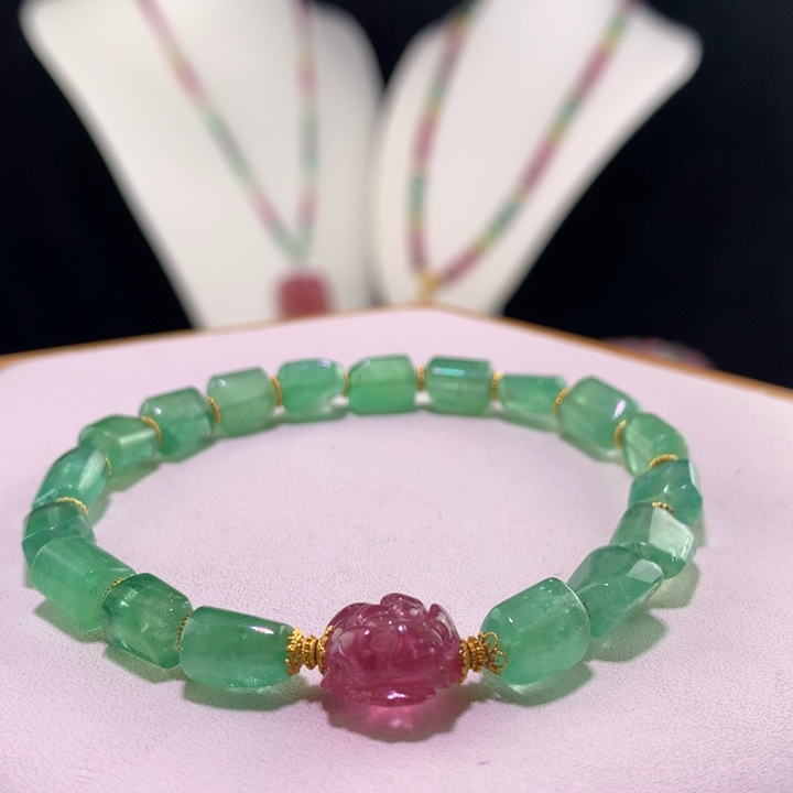 双色碧玺手链未镶嵌