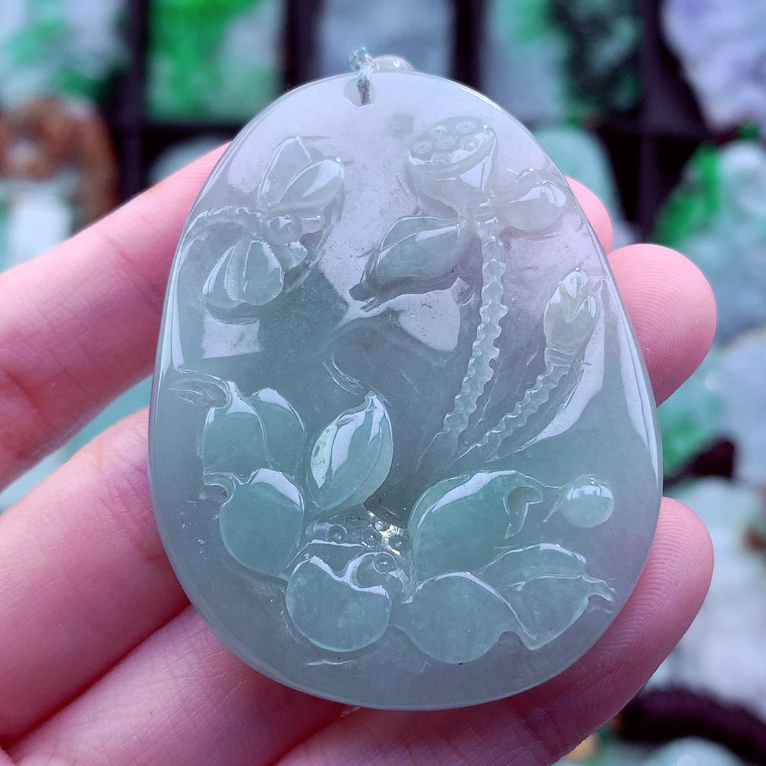 翡翠未镶嵌颈饰天然