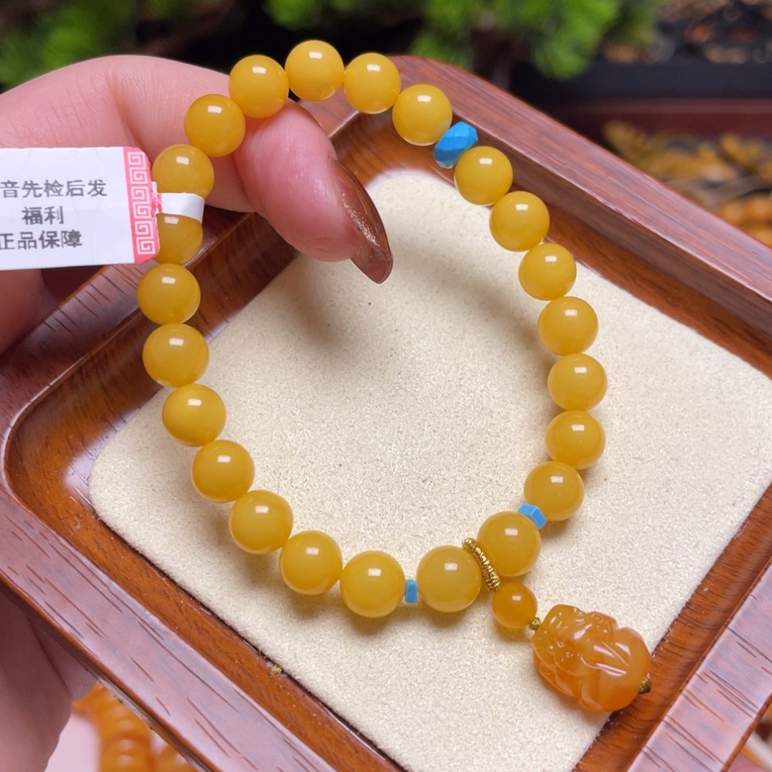 蜜蜡手链未镶嵌手串