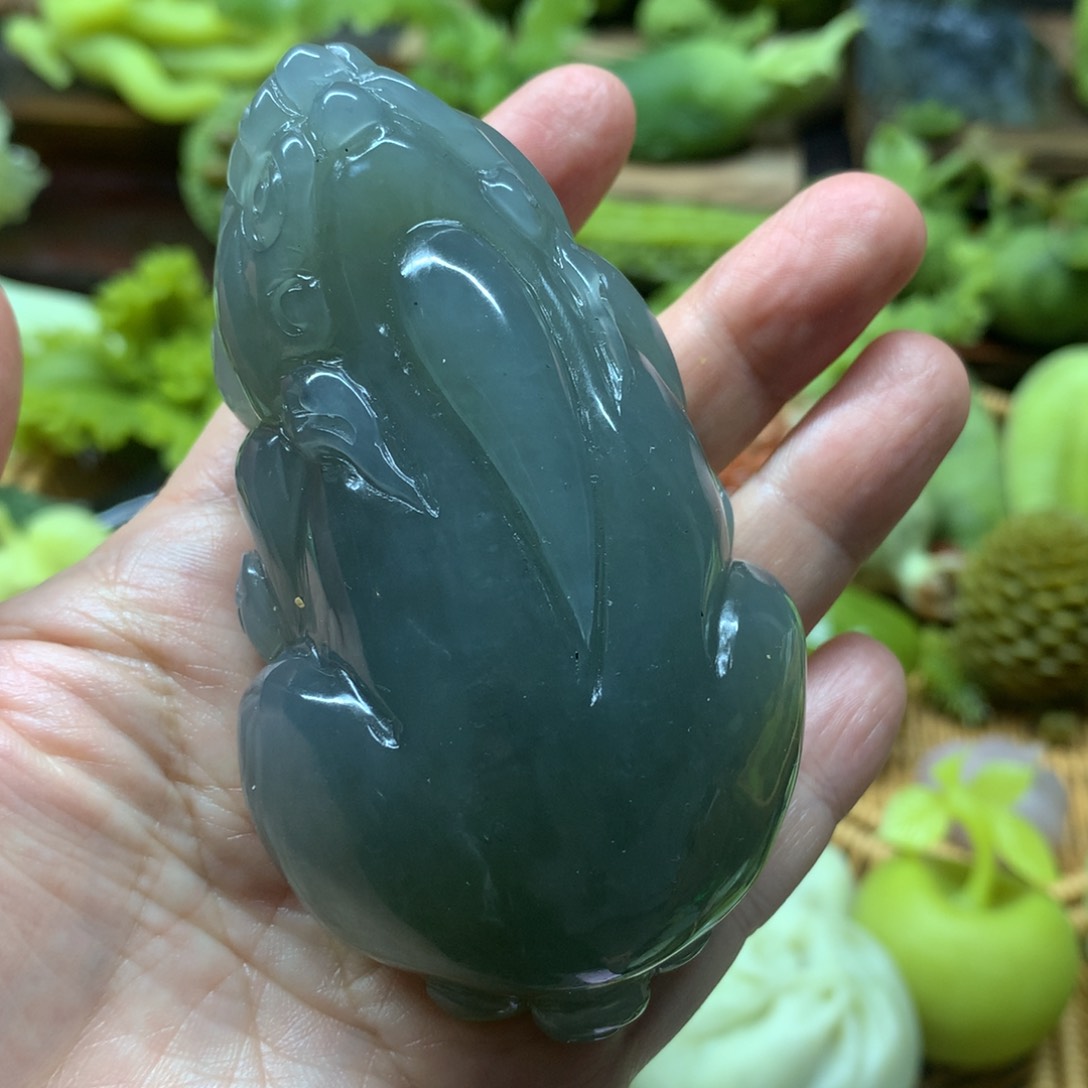 蛇纹石玉手把件未镶嵌