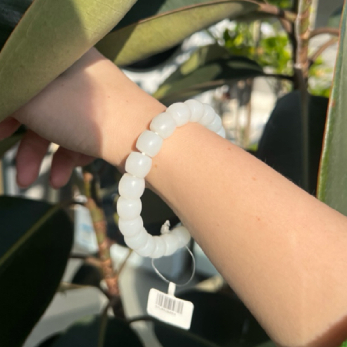 【玉瑾原创】新疆和田玉1级白高货直切手串10