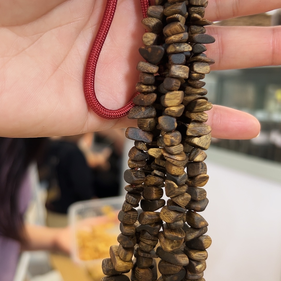 非洲檀香吊坠乌身老料子棋楠六股车挂 