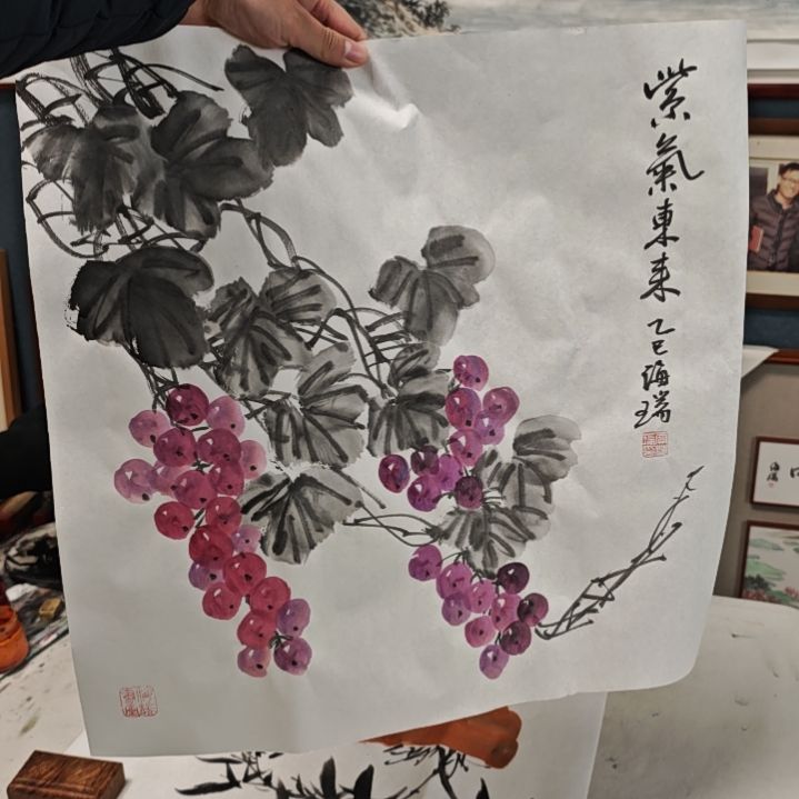 国画贾海瑞老师现场定制