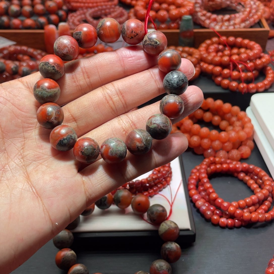 南红玛瑙未镶嵌手链