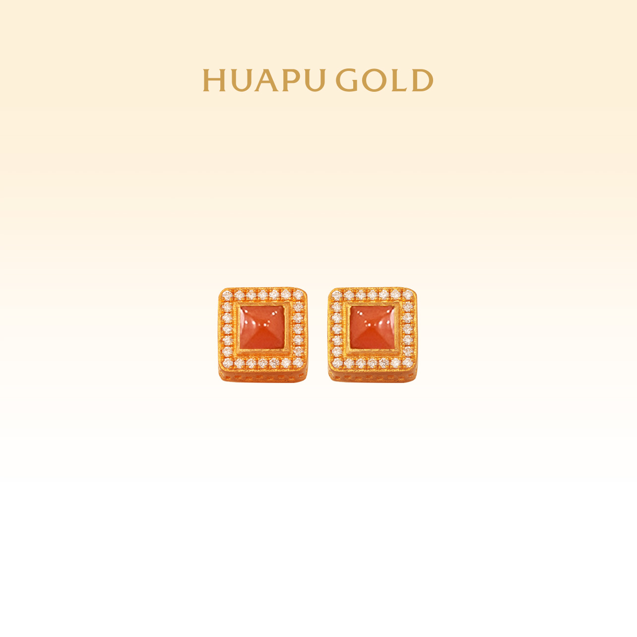 【華铺黄金】古法黄金耳饰 福·佑 福满乾坤 足金4.87g