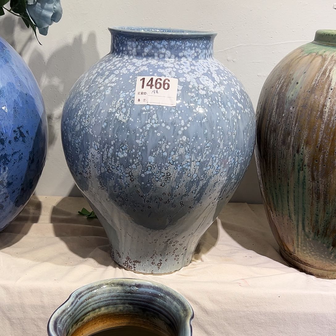 瓶1466高35口13陶瓷花瓶无孔