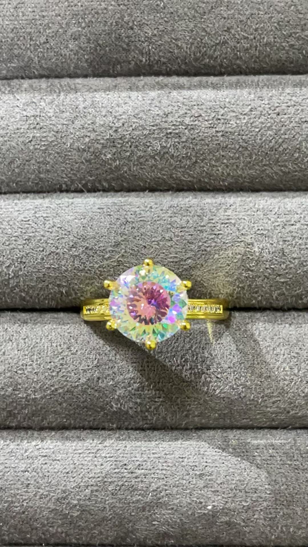 戒指 戒指 福玺甄多色圆黄戒指7715