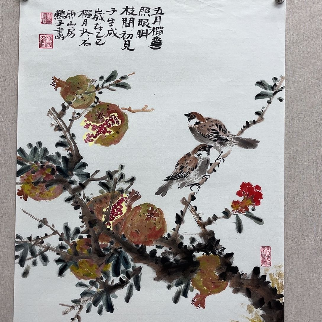 国画艺术家真人手绘