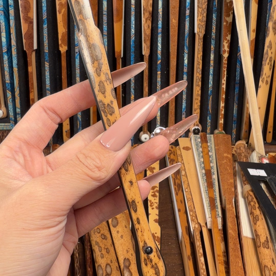 洪***怜扇子兵哥扇艺斑竹折扇