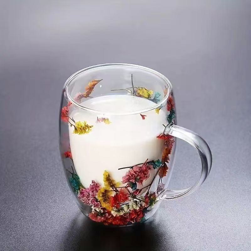 创意双层耐热透明咖啡马克杯咖啡杯杯子杯子网红爆款玻璃杯水杯