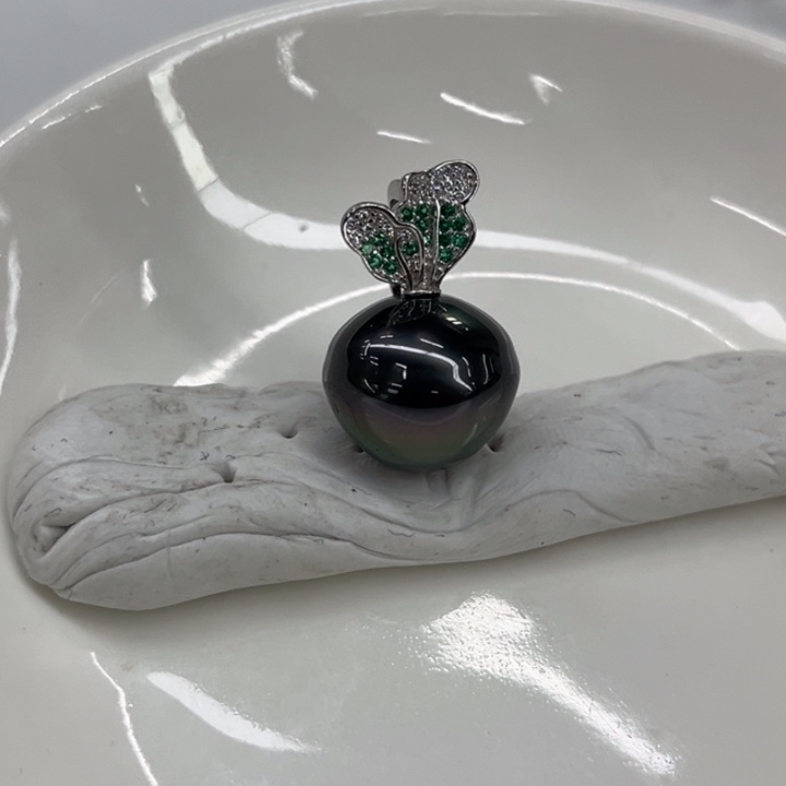 银S925镶嵌颈饰海水珍珠13-14