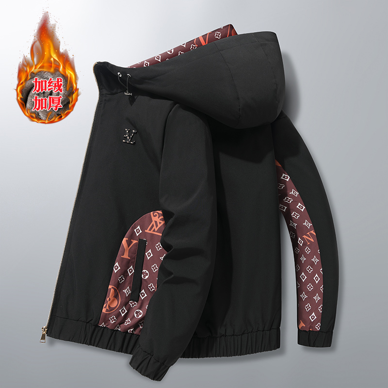 欧洲站潮牌连帽夹克男士春秋季新款时尚休闲高档外套痞帅印花上衣