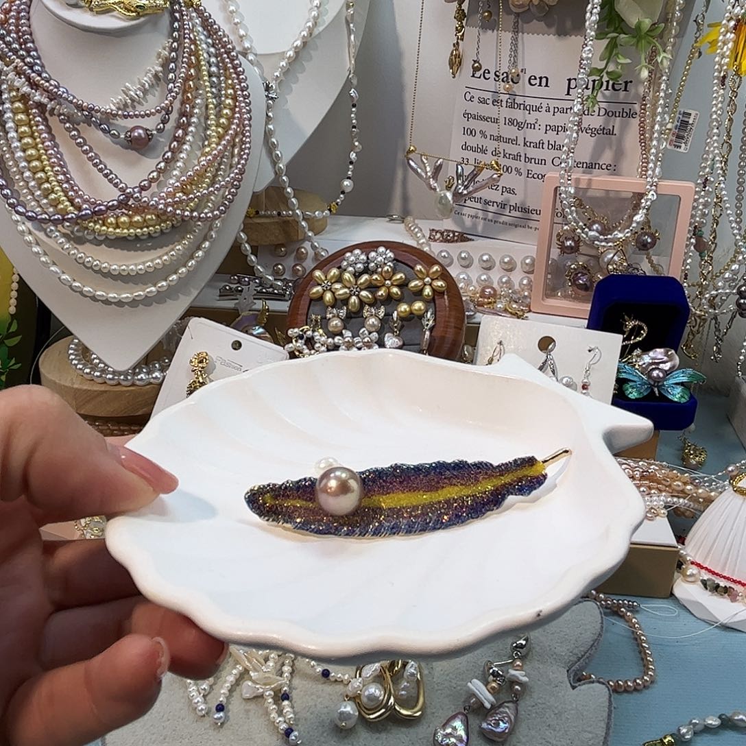 颈饰淡水珍珠银S925镶嵌