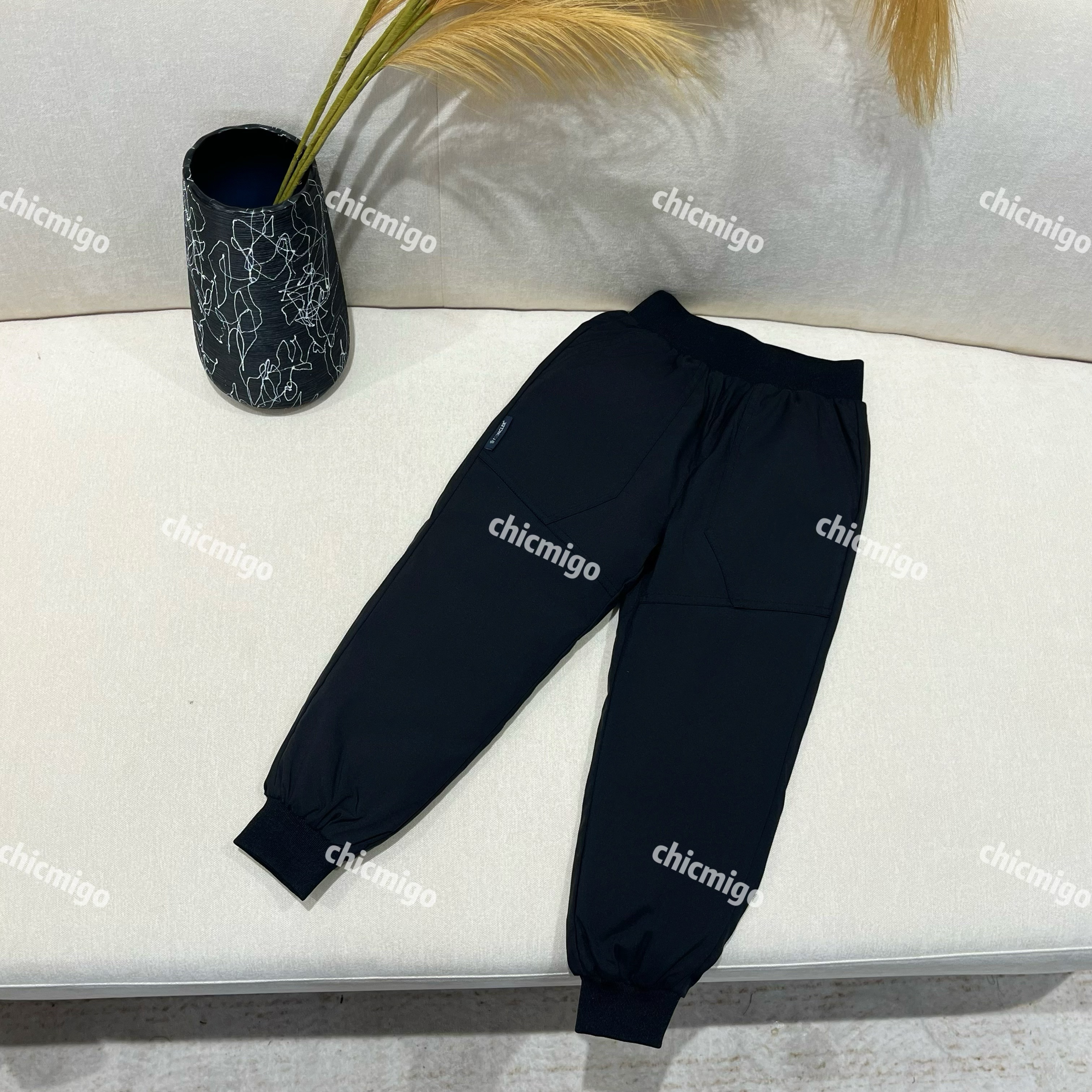 【Chicmigo高定童装】秋冬新款轻奢休闲裤男女童90鹅绒保暖卫裤