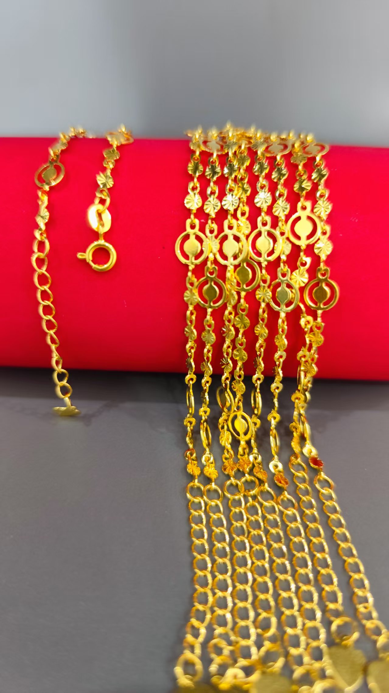 百搭时髦 雪花间片手链