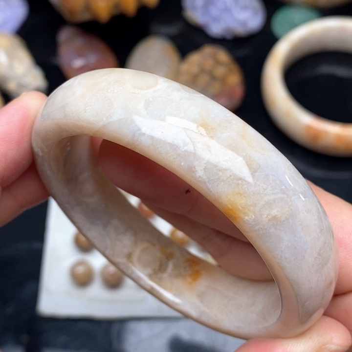 硅化珊瑚（珊瑚玉）手镯未镶嵌57