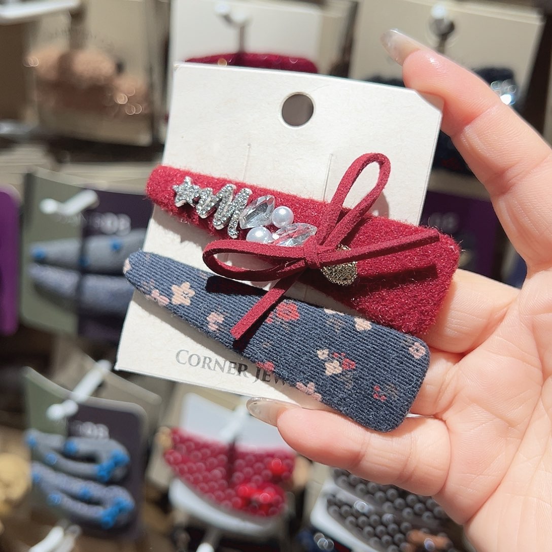 非金属红色碎花ab拜拜