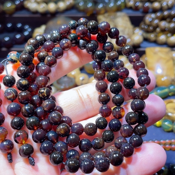 琥珀手链未镶嵌天然