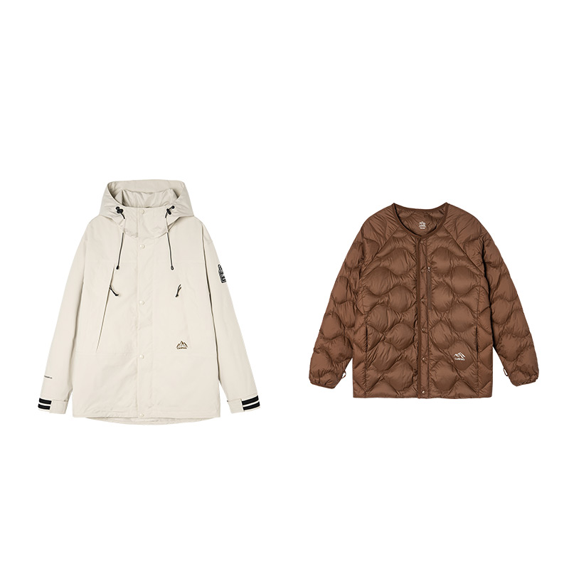 C037 极地先锋3.系列90鹅绒三合一情侣三防羽绒服23330