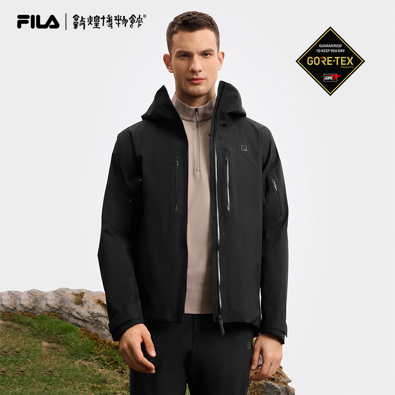 FILA斐乐冲锋衣男敦煌联名系列新款户外运动连帽外套A11M517709F