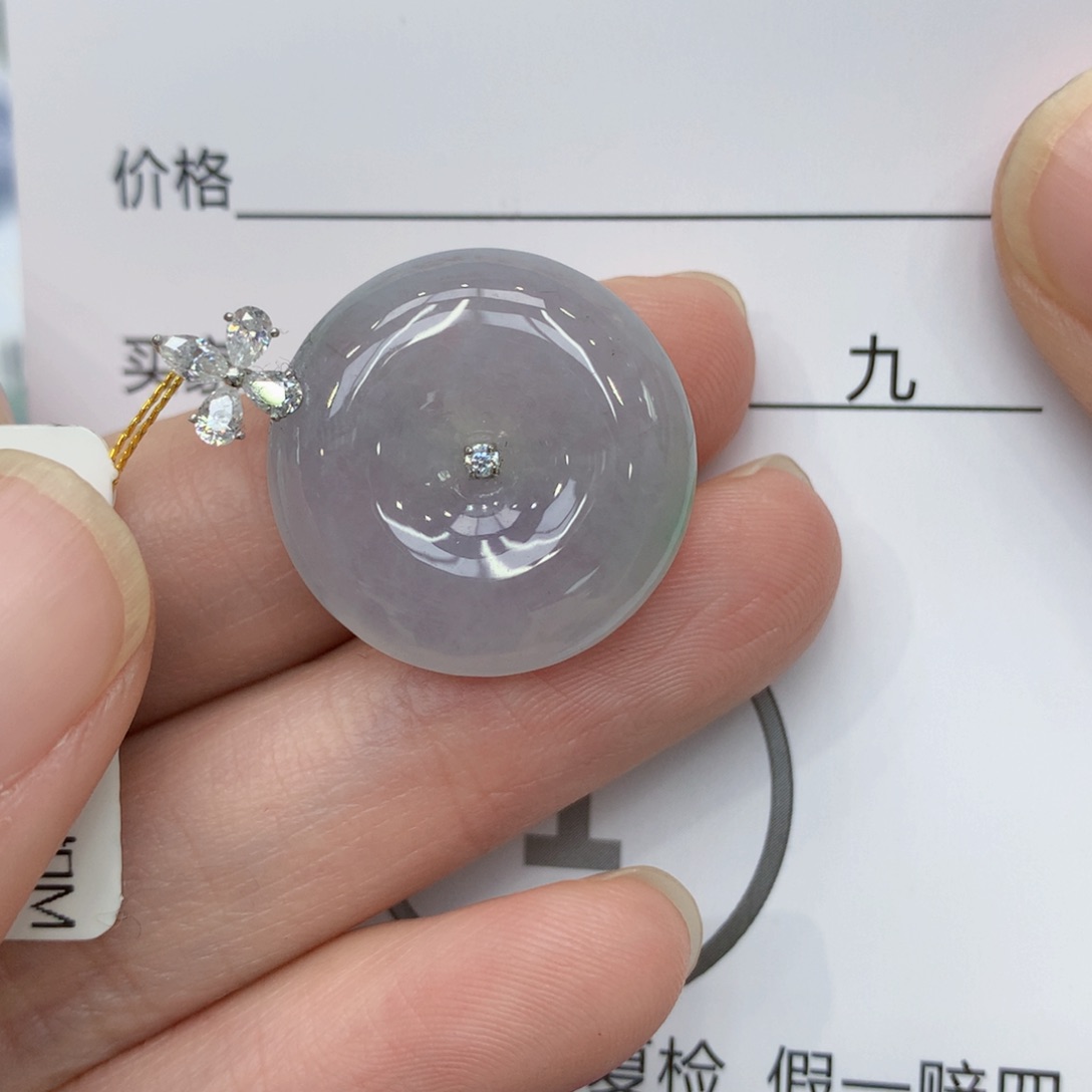 翡翠颈饰18K金镶嵌12345677889