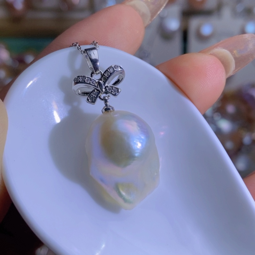 【闪购商品】淡水珍珠天然淡水珍珠（微瑕）合金