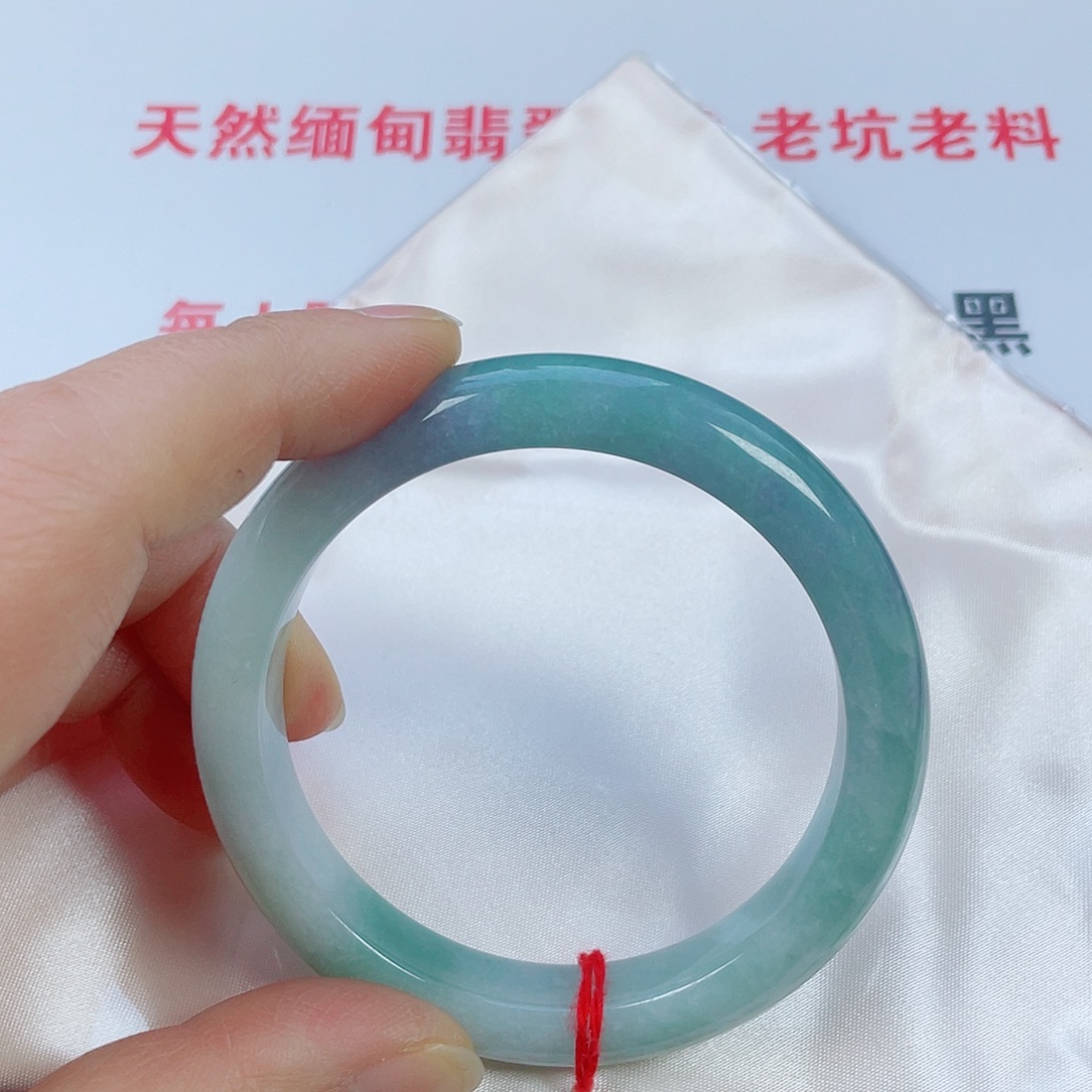 翡翠未镶嵌手镯天然翡翠手镯58.8