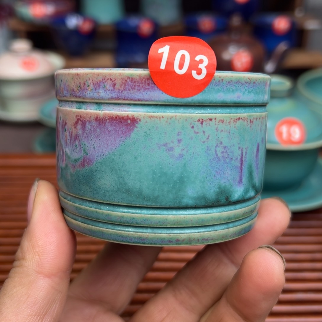 手工制作钧窑茶器