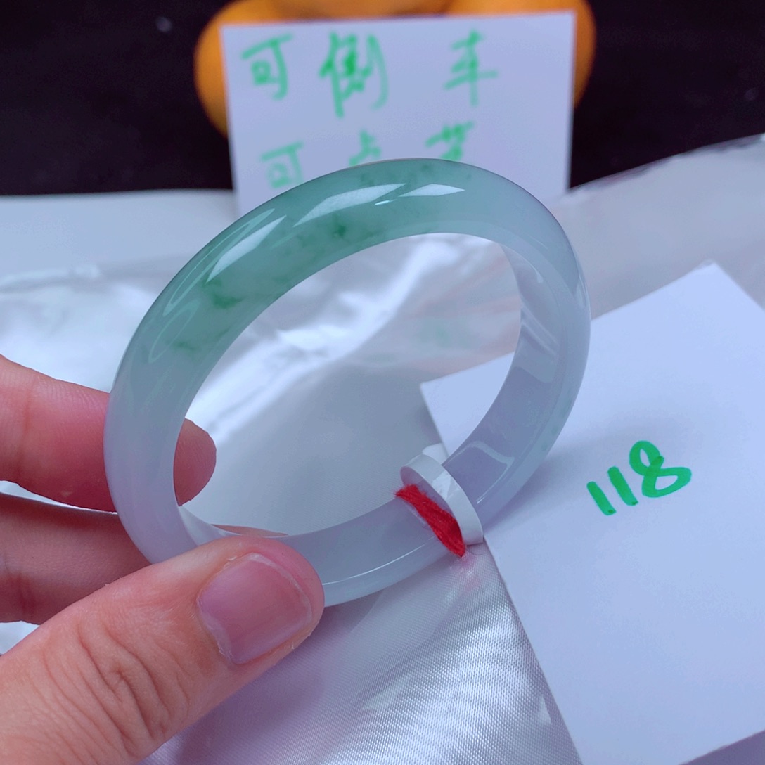 未镶嵌手镯翡翠缅甸天然A货翡翠手镯53.4贵妃