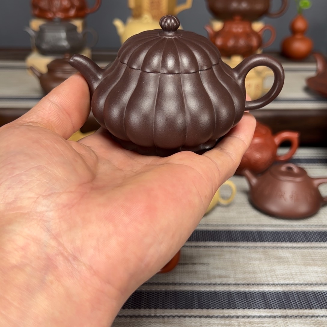 茶壶紫砂i**r原矿老紫泥容量150c c