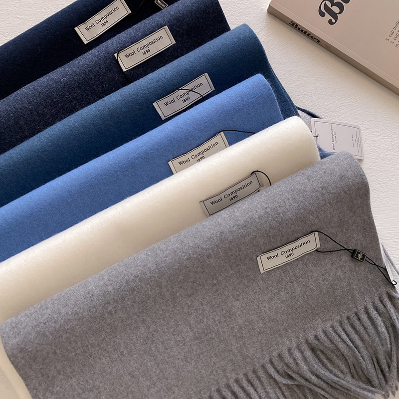 韩版百搭纯色保暖时尚情侣长款秋冬季披肩围脖 2025年冬季新款女