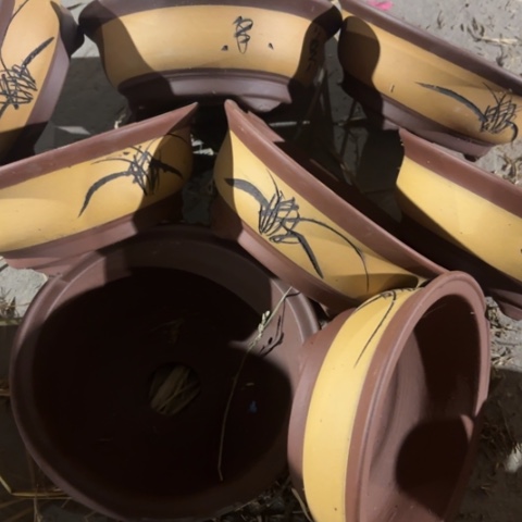 紫砂花盆100-9。100-9