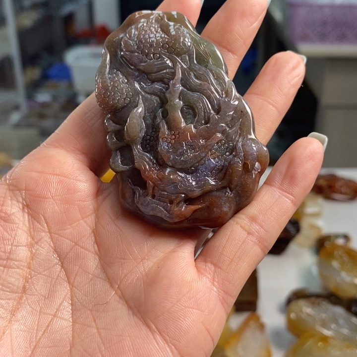 玛瑙/玉髓未镶嵌吊坠(不含链)