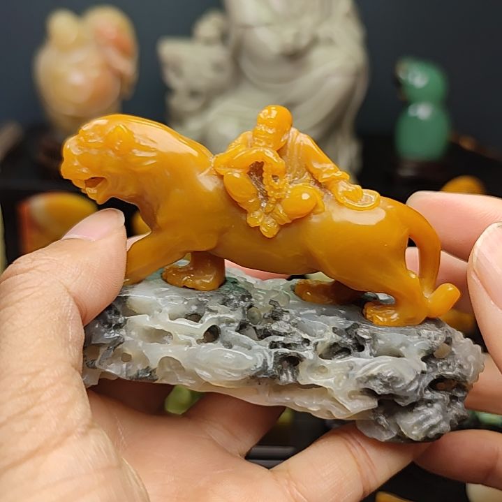 每***获寿山石印石摆件摆件摆件