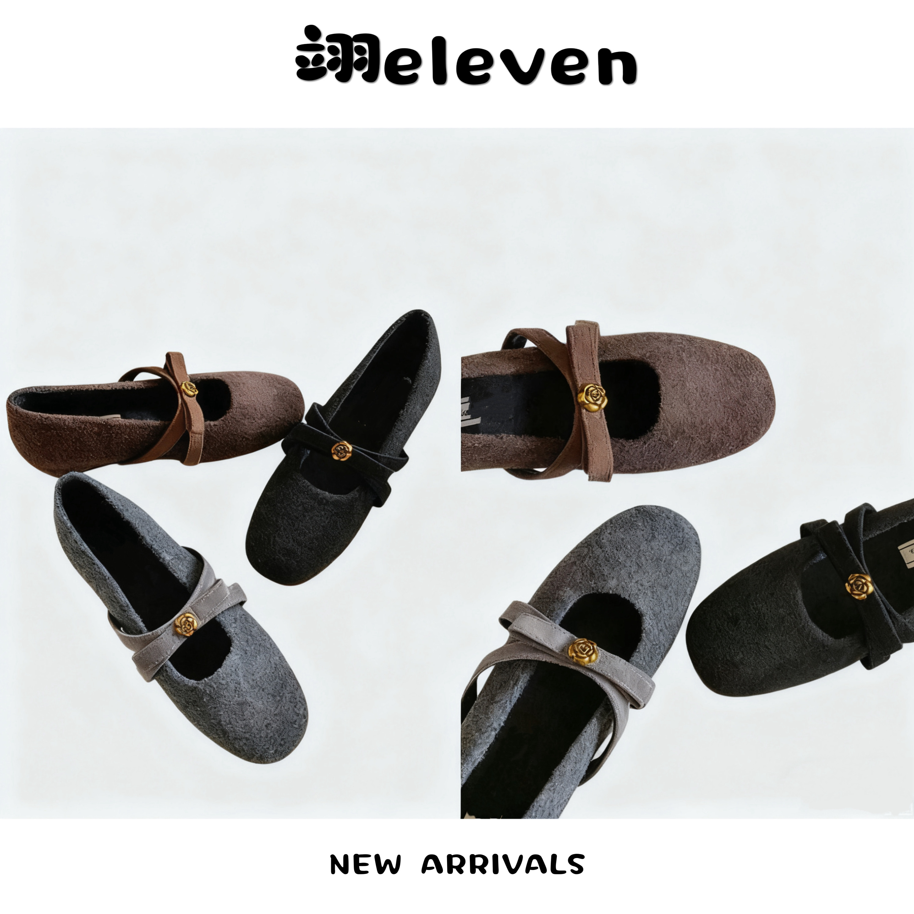  翊十一增高4cm山茶花内增高加绒玛丽珍鞋2025秋冬保暖休闲单鞋女